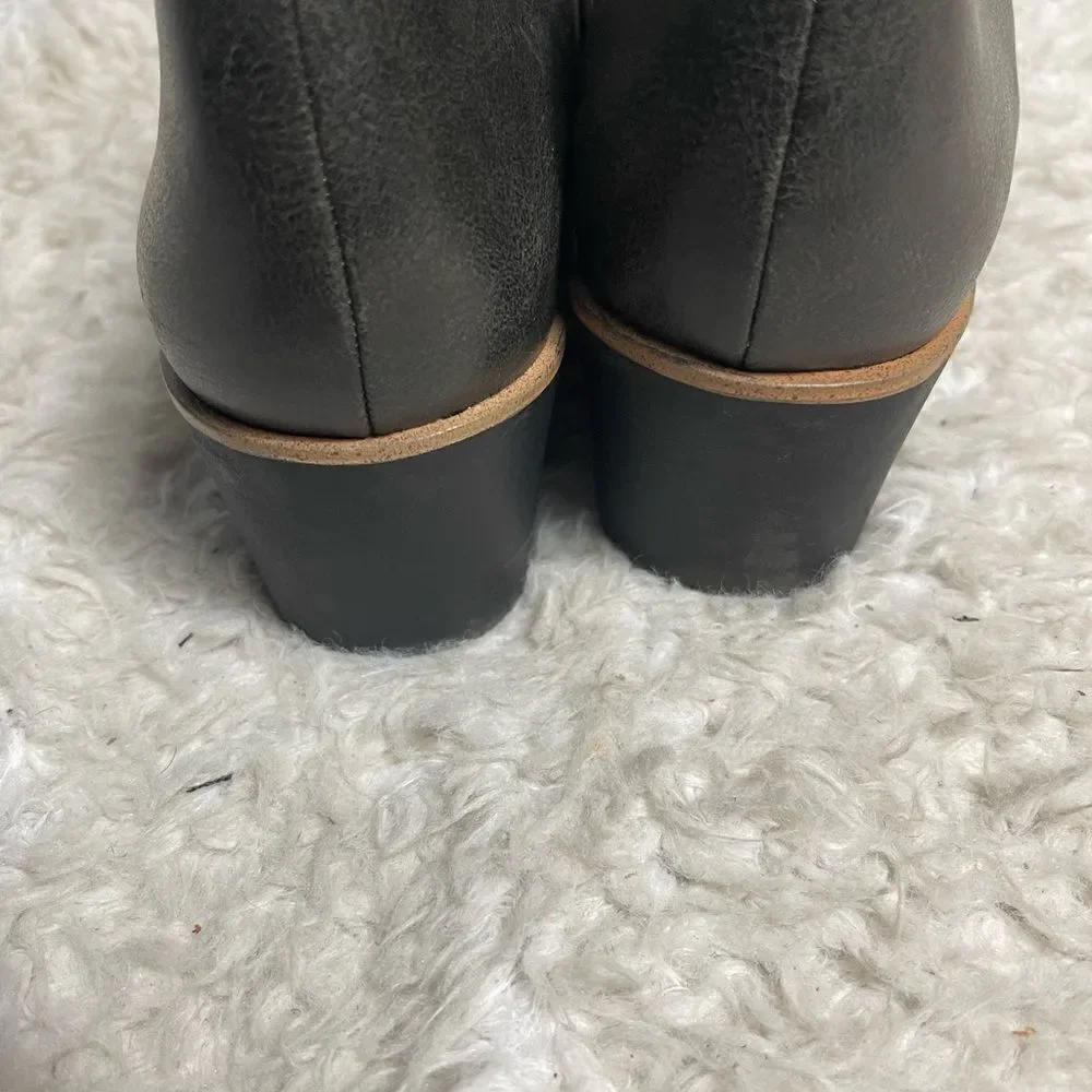 Life Stride Zora Wedge Slip On Shoes Gray/Brown Faux Leather SZ9.5M